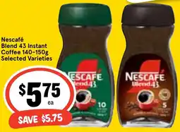 Nescafé Blend 43 Instant Coffee 140-150g