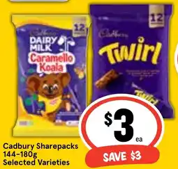 Ritchies Cadbury Sharepacks 144-180g offer