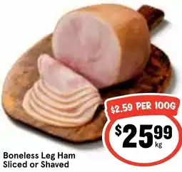 Ritchies Boneless Leg Ham Sliced or Shaved offer