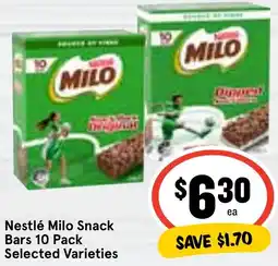 Ritchies Nestlé Milo Snack Bars 10 Pack offer