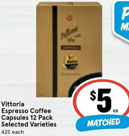 Ritchies Vittoria Espresso Coffee Capsules 12 Pack offer