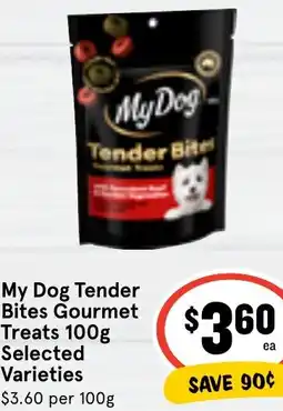 Ritchies My Dog Tender Bites Gourmet Treats 100g offer