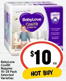 Ritchies BabyLove Cosifit Nappies 15-28 Pack offer