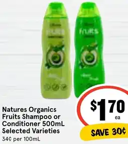 Ritchies Natures Organics Fruits Shampoo or Conditioner 500mL offer
