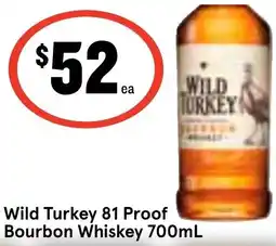 Ritchies Wild Turkey 81 Proof Bourbon Whiskey 700mL offer
