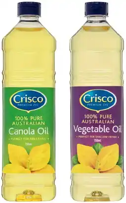 IGA Crisco Canola or Vegetable Oil 750mL offer