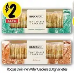 NQR Roccas Deli Fine Wafer Crackers 100g Varieties offer