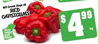 Farmer Jack's WA Grown Bags of RED CAPSICUMS offer