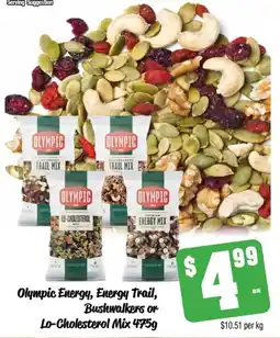 Farmer Jack's Olympic Energy, Energy Trail, Bushwalkers or Lo-Cholesterol Mix 475g offer