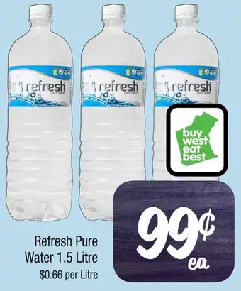 Farmer Jack's Refresh Pure Water 1.5 Litre offer