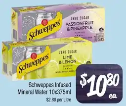 Farmer Jack's Schweppes Infused Mineral Water 10x375ml offer