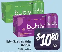 Farmer Jack's Bubly Sparkling Water 8x375ml offer