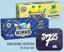 Farmer Jack's Kirks Drinks 10x375ml offer