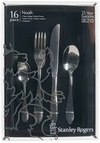 Spotlight 30% off Stanley Rogers Noah 16 Piece Cutlery Set offer