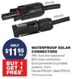 Road Tech Marine WATERPROOF SOLAR CONNECTORS offer