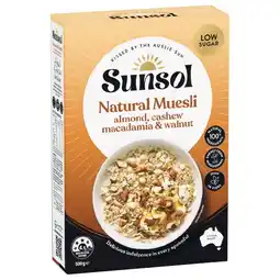 Woolworths Sunsol Natural Muesli 500g offer