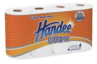 Coles Handee Ultra Paper Towel 4 Pack offer