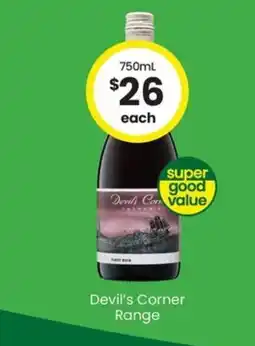 The Bottle O Devil's Corner Range offer