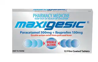 Cincotta Chemist Maxigesic 12 film coated tablets offer