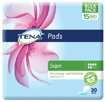 Cincotta Chemist Tena super pads extra coverage 30 pack offer