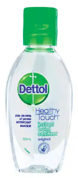 Dettol healthy touch instant hand sanitiser original 50ml