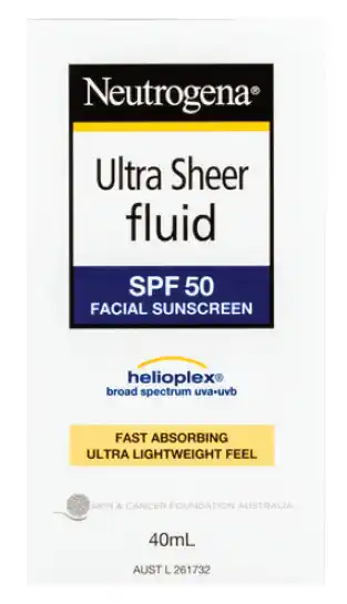 Neutrogena ultra sheer fluid spf50+ 40ml