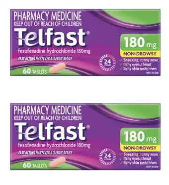 Cincotta Chemist Telfast 180mg 60 tablets offer