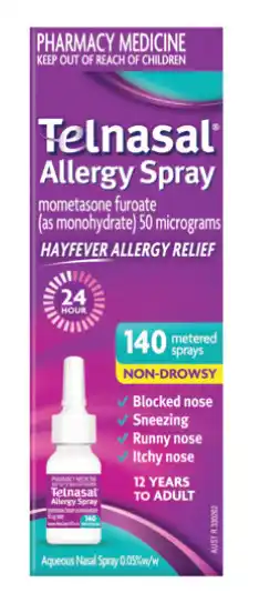 Cincotta Chemist Telnasal allergy spray 140 doses offer