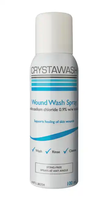 Crystawash wound wash spray 100ml