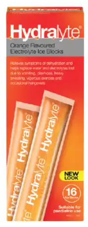 Cincotta Chemist Hydralyte ice blocks orange 16 pack offer