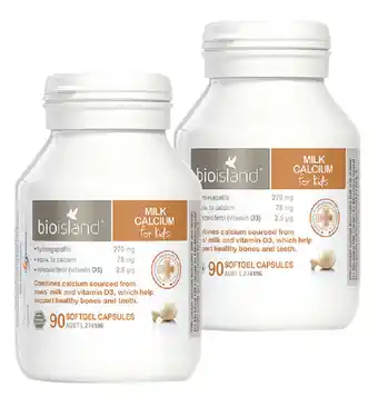 Bio island milk calcium for kids 90 capsules