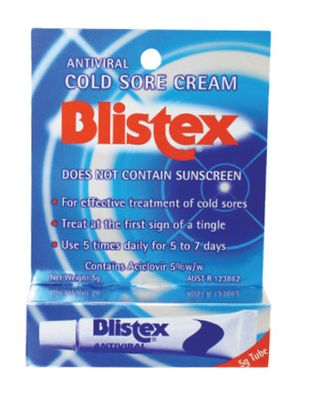 Cincotta Chemist Blistex antiviral cold sore cream 5g offer