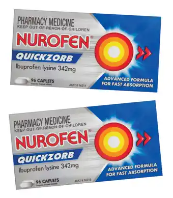 Cincotta Chemist Nurofen quickzorb 96 caplets offer