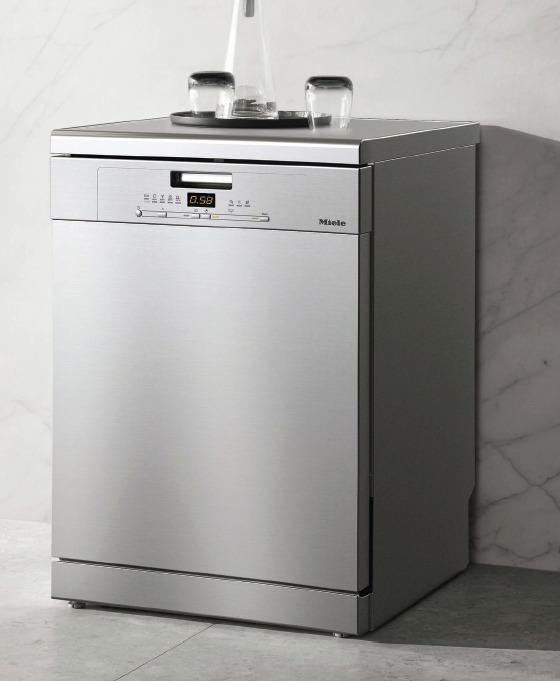 Miele freestanding dishwasher cleansteel offer at Bing Lee