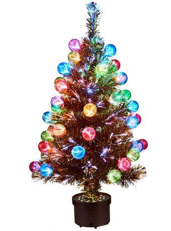 Soren 90cm fibre optic tree with baubles