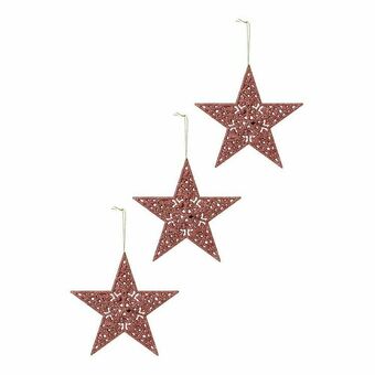 Harris Scarfe Soren 3pc glitter star ornament pink offer
