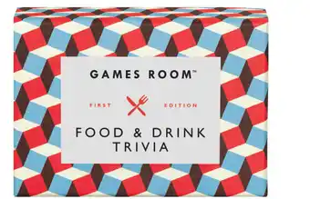 Harris Scarfe Games room food & drink trivia offer