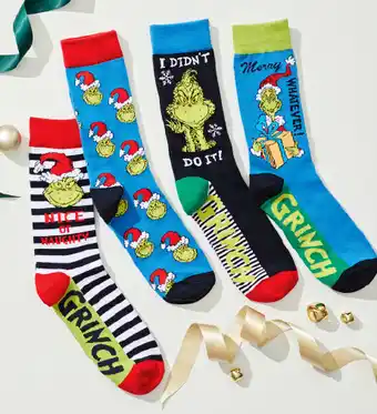 Harris Scarfe Mitch dowd 4pk grinch socks offer