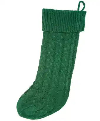 Harris Scarfe Chyka home green cable knit stocking offer