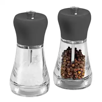 Harris Scarfe Cole & manson salt & pepper black soft touch set offer