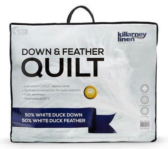 Harris Scarfe Killarney 50% duck down & 50% feather quilt kb offer
