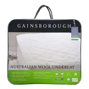 Harris Scarfe Gainsborough australian wool underlay kb offer