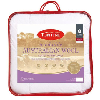Harris Scarfe Tontine 500gsm superwarm washable australian wool quilt kb offer