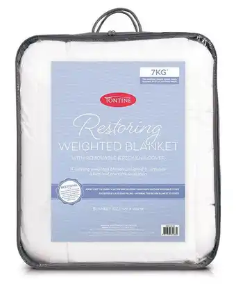 Harris Scarfe Tontine weighted blanket with bamboo cover 6.80kg offer