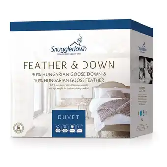Harris Scarfe Snuggledown hungarian 90% goose down & 10% feather quilt qb offer