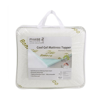 Harris Scarfe Phase 2 bamboo gel infused memory foam topper qb offer