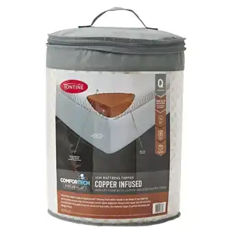 Harris Scarfe Tontine comfortech copper infused memory foam topper qb offer