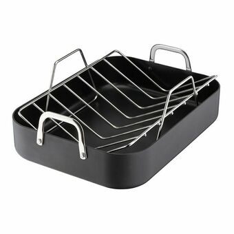 Tefal specialty hard anodised roaster with rack