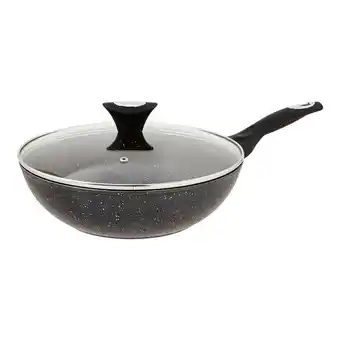 Harris Scarfe Bergner galaxy forged aluminium wok with lid 28cm offer