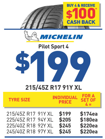 Bob Jane T-Marts Tyre - michelin pilot sport 4 offer